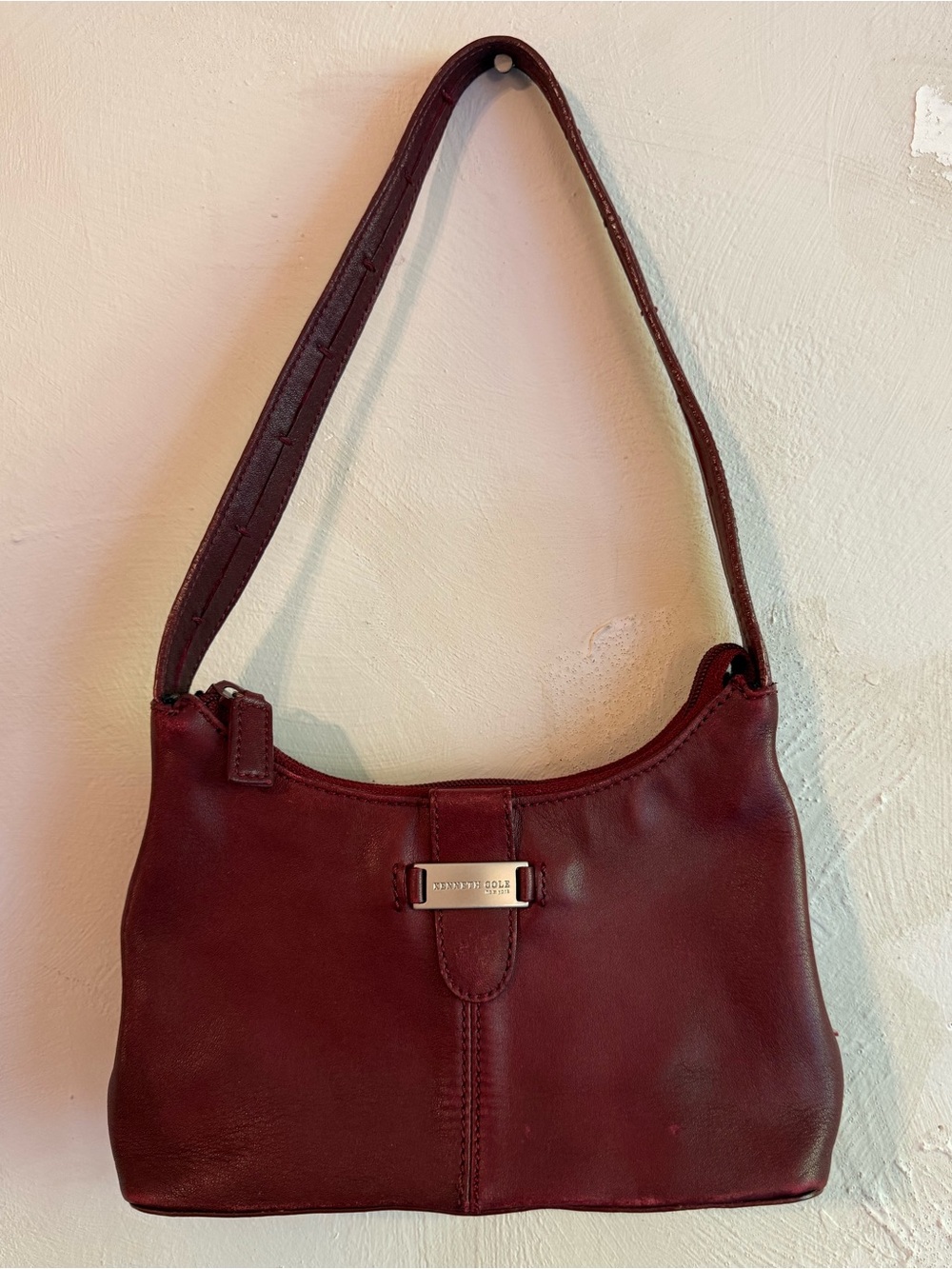 Kenneth Cole | Burgundy Leather | Small Shoulder Bag | SAMPLE